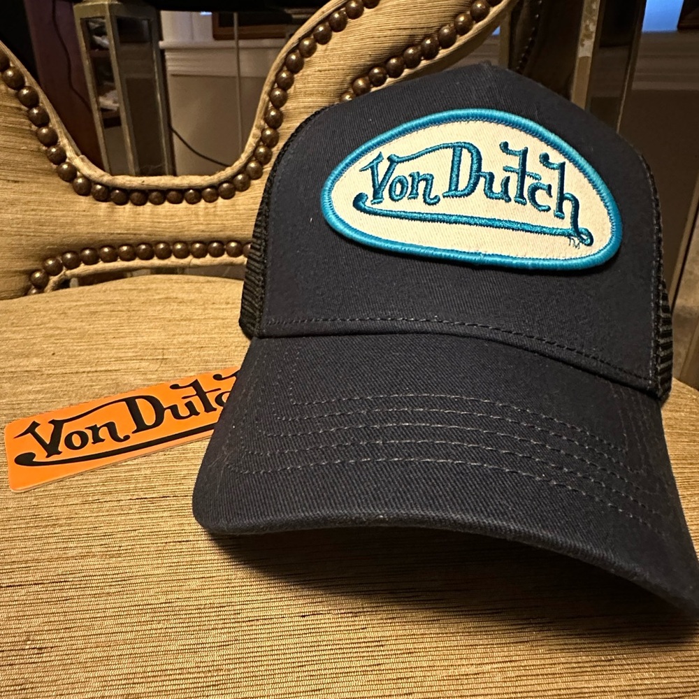 Von Dutch Trucker Hat Navy. Shipped quick. Check my listings. Make me an offer!
